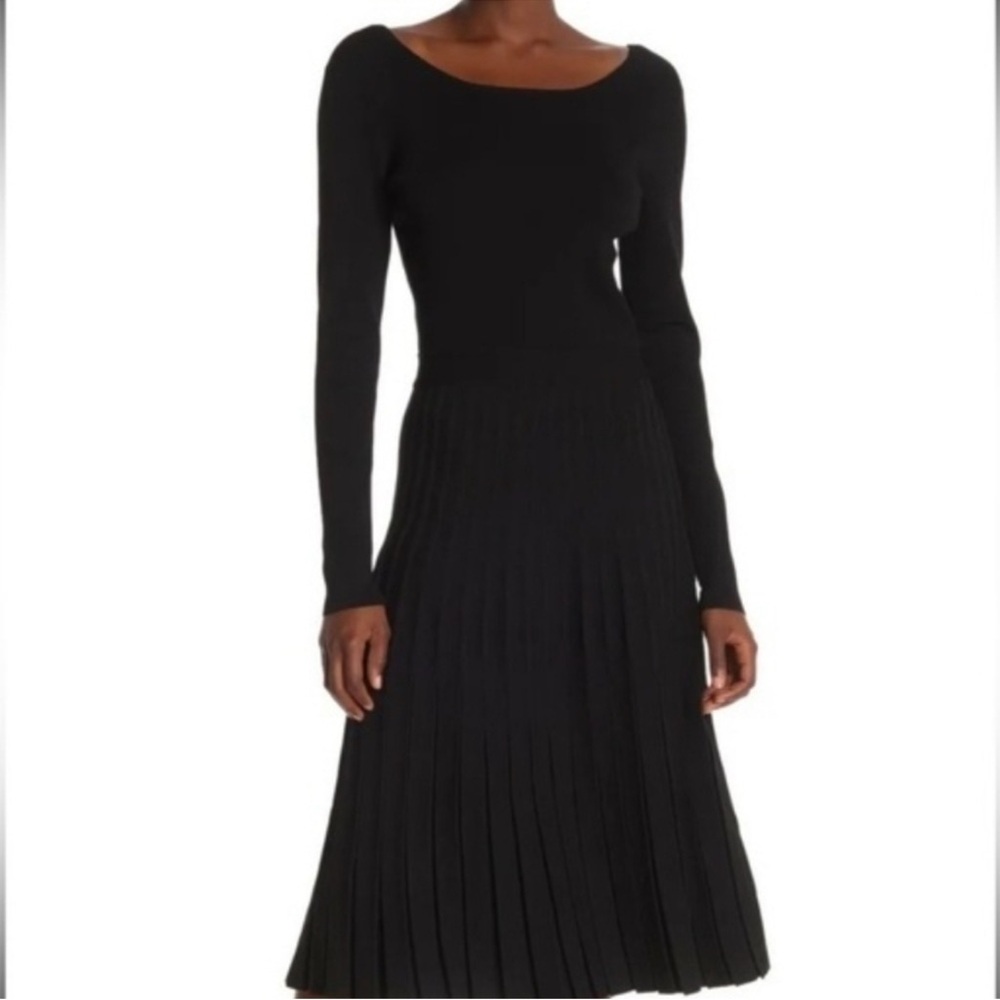 Tory Burch Florence scoop back black sweater dress